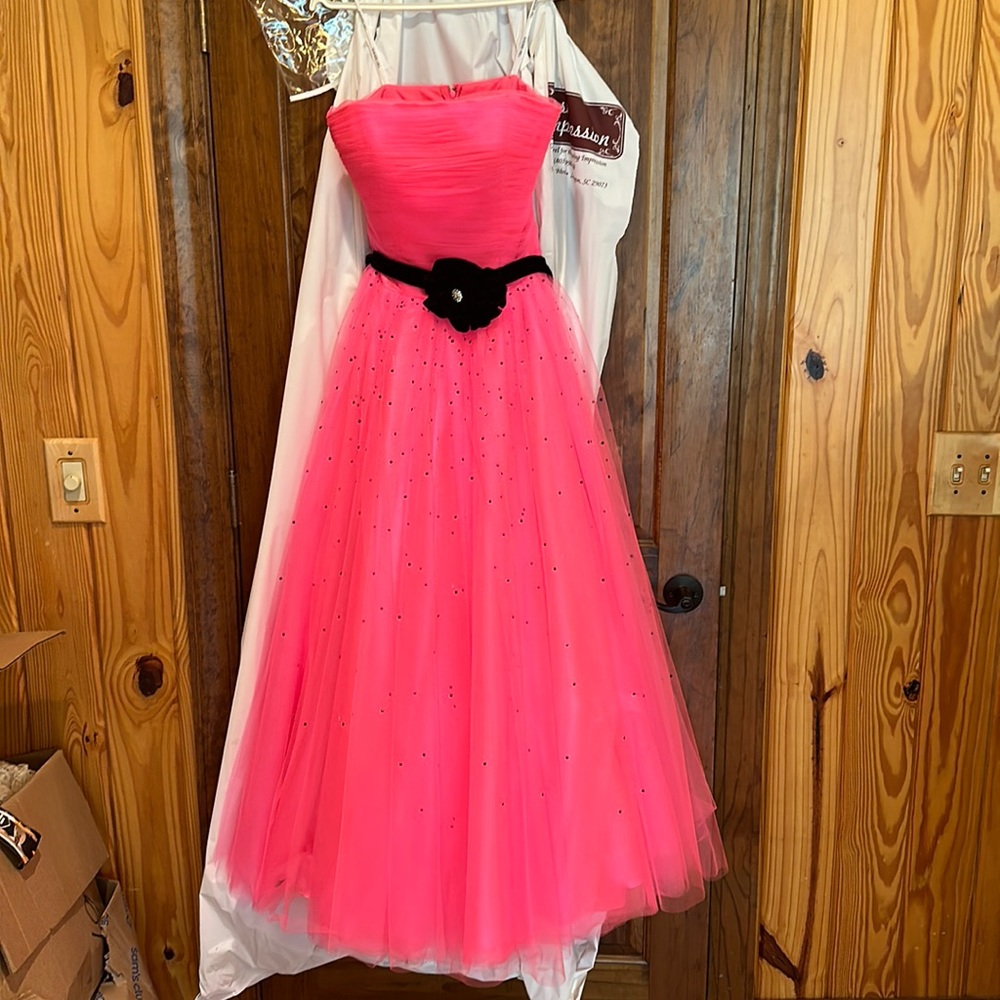 Beautiful Barbie, hot pink, Sherri Hill prom/pageant dress.